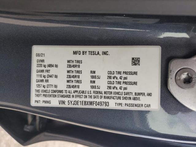 2021 Tesla Model 3