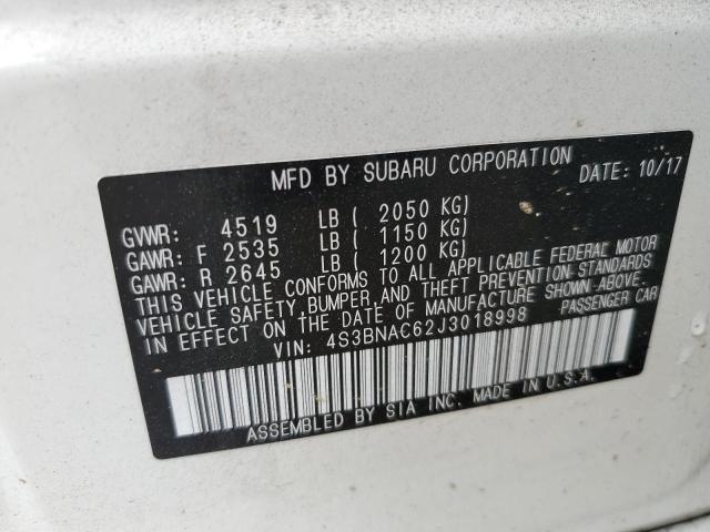 2018 Subaru Legacy 2.5I Premium