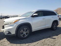 Toyota Highlander salvage cars for sale: 2016 Toyota Highlander XLE