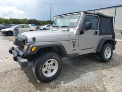 Jeep salvage cars for sale: 2002 Jeep Wrangler / TJ X