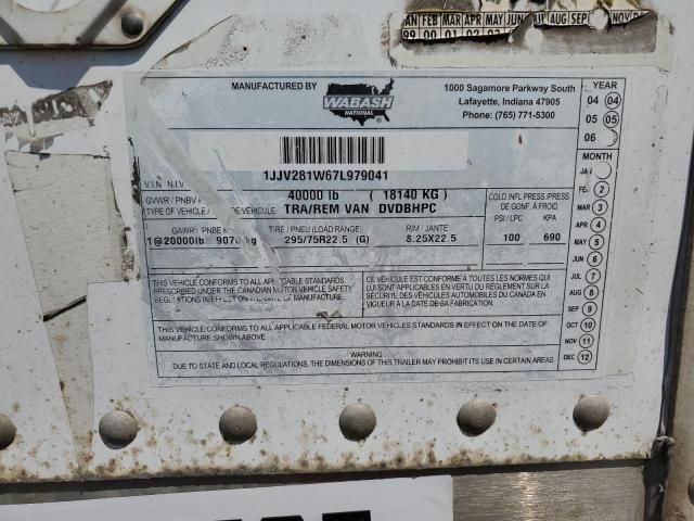 2007 Wabash Dvdbhpc DRY Van Trailer