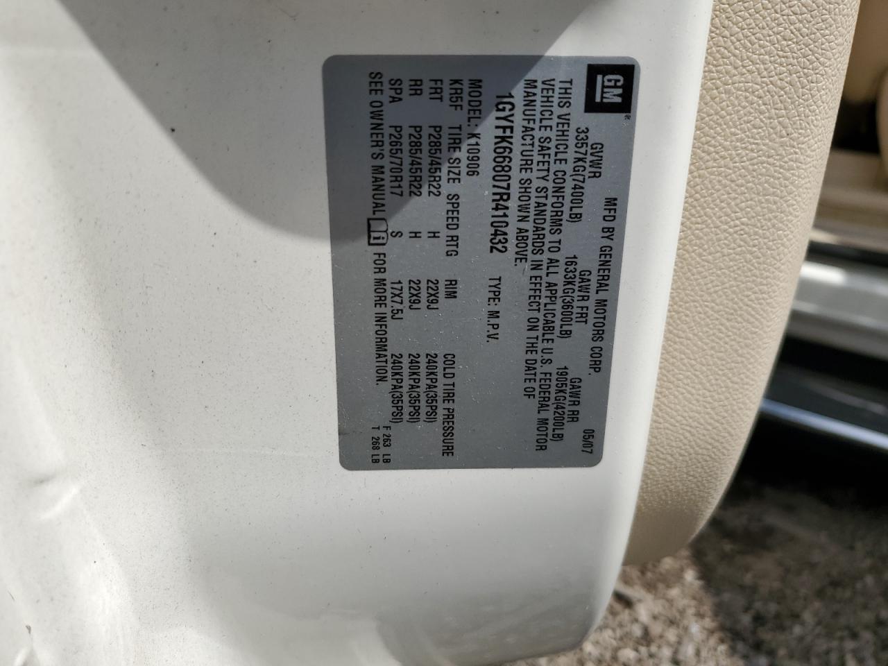 2007 Cadillac Escalade esv