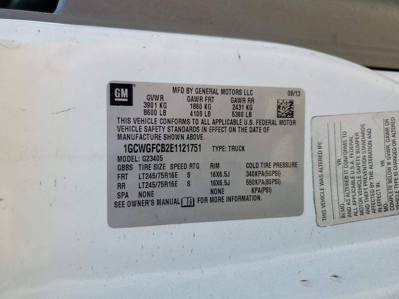 2014 Chevrolet Express G2500