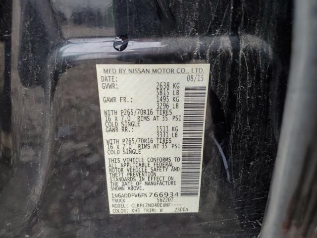 2015 Nissan Frontier sv