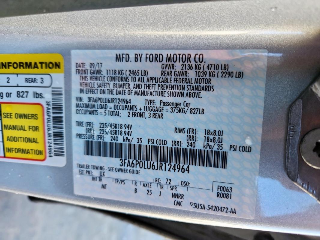 2018 Ford Fusion se Hybrid