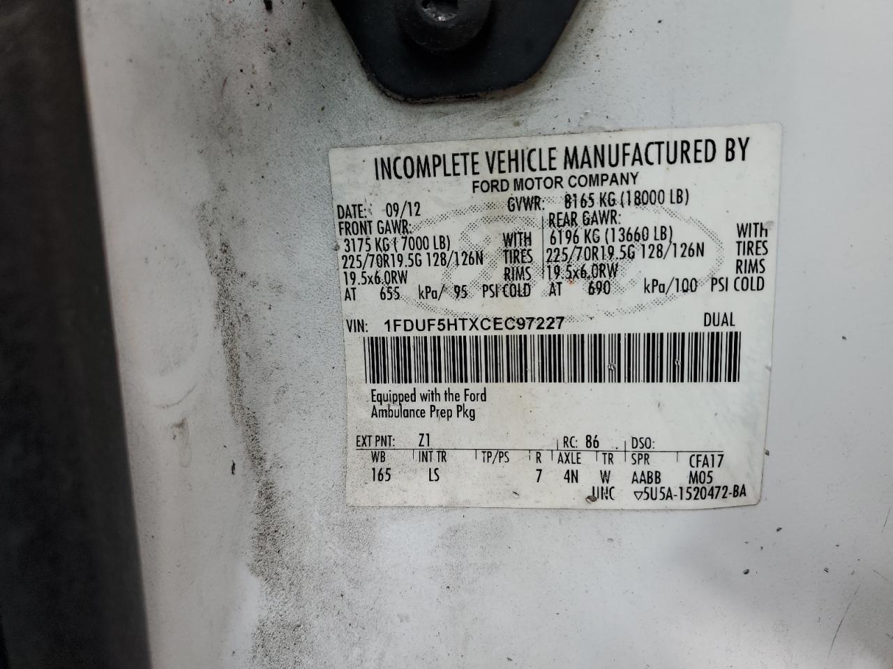 2012 Ford F550 Super Duty Ambulance