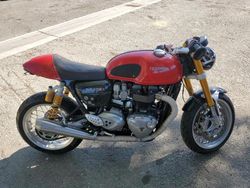 Salvage motorcycles for sale at Rancho Cucamonga, CA auction: 2016 Triumph Thruxton 1200 R