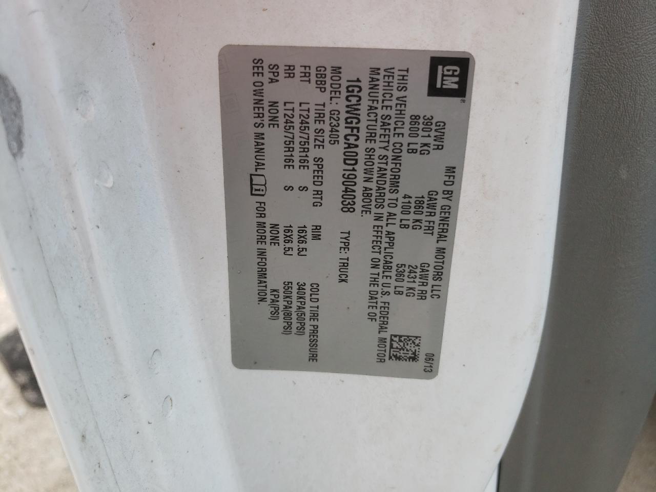 2013 Chevrolet Express G2500