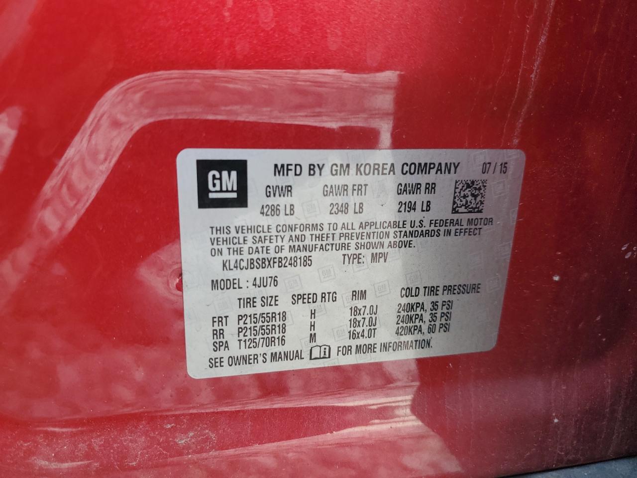 2015 Buick Encore Convenience