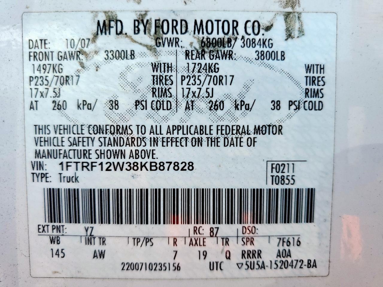 2008 Ford F150