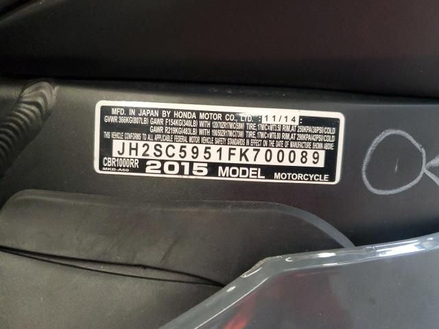 2015 Honda CBR1000 RR