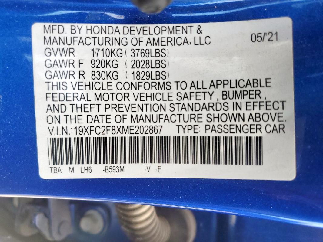 2021 Honda Civic Sport