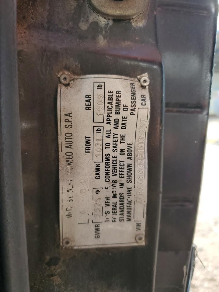 1984 Alfa Romeo Gt V6 2.5