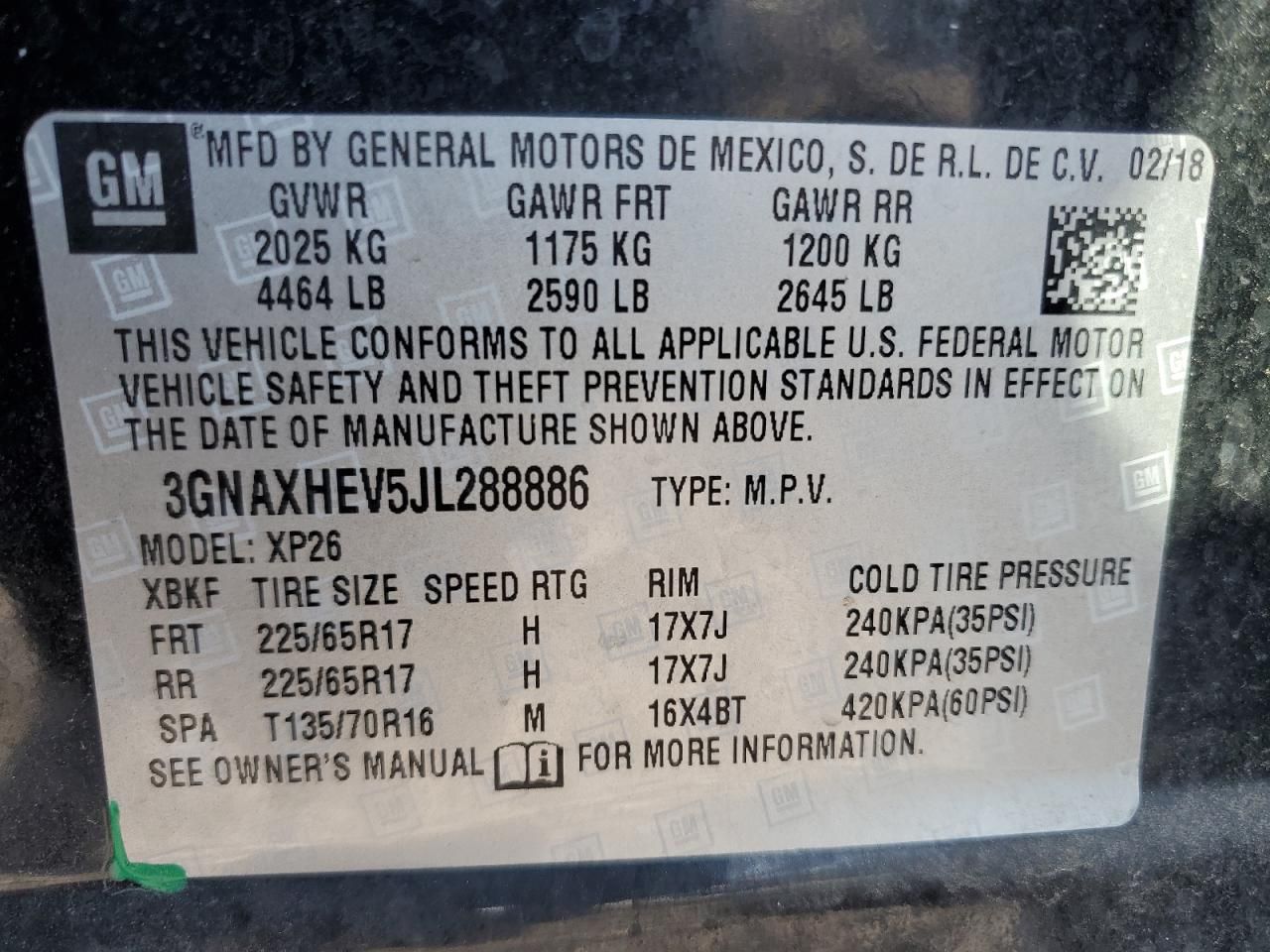 2018 Chevrolet Equinox ls