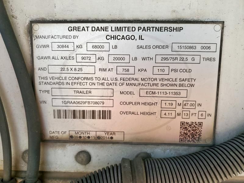 2015 Great Dane 2015  Unknown-Refrigerated Van Trailer