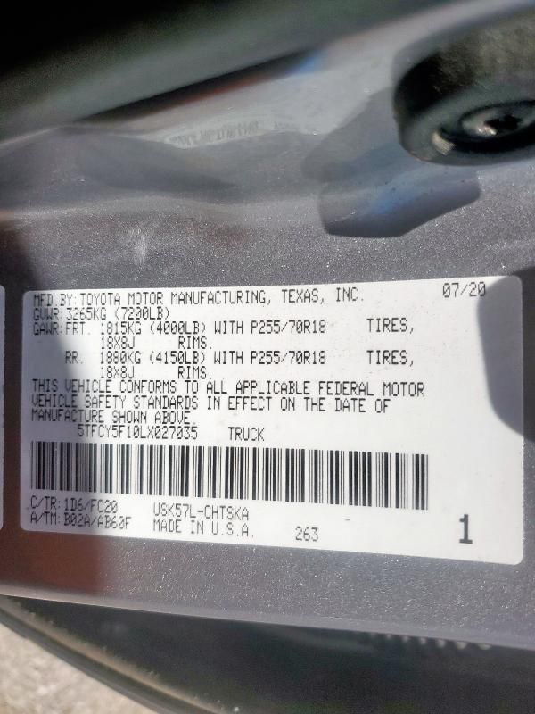 2020 Toyota Tundra Double Cab SR