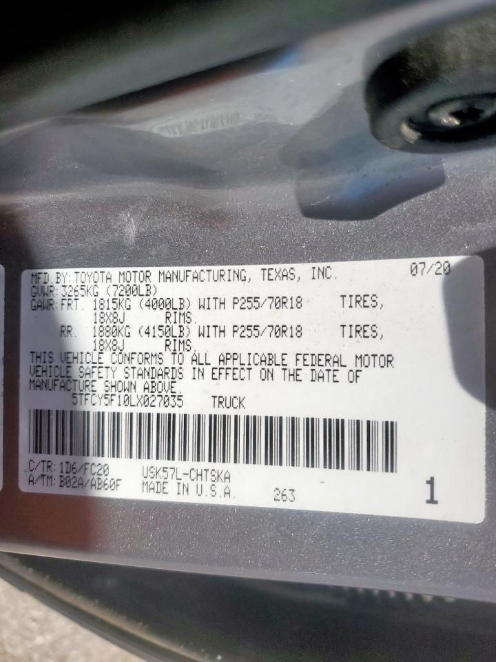 2020 Toyota Tundra Double Cab SR