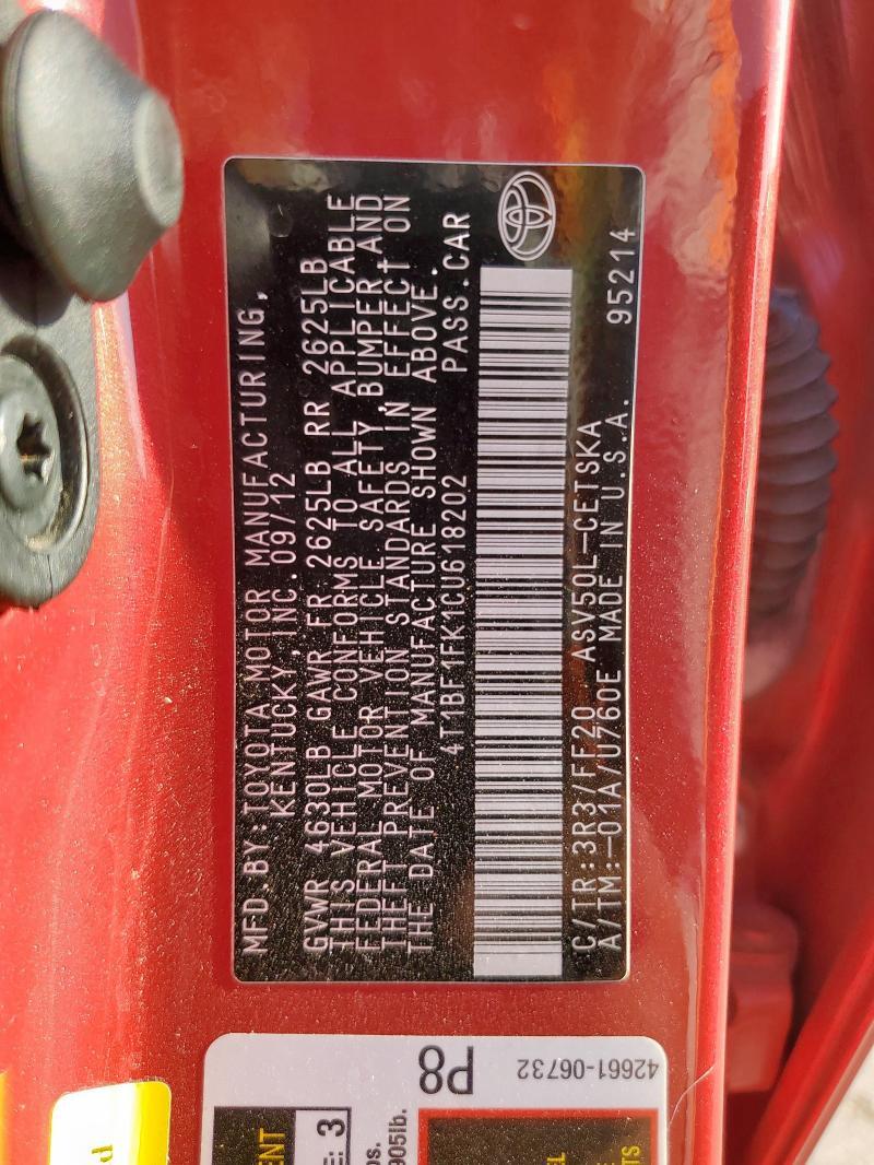 2012 Toyota Camry se Sport Limited Edition