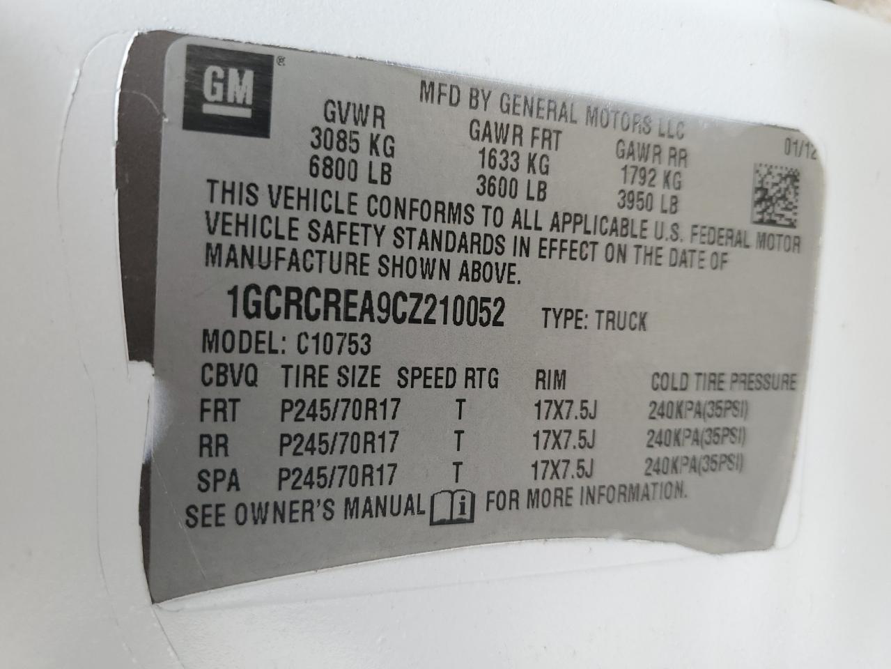 2012 Chevrolet Silverado C1500 LS