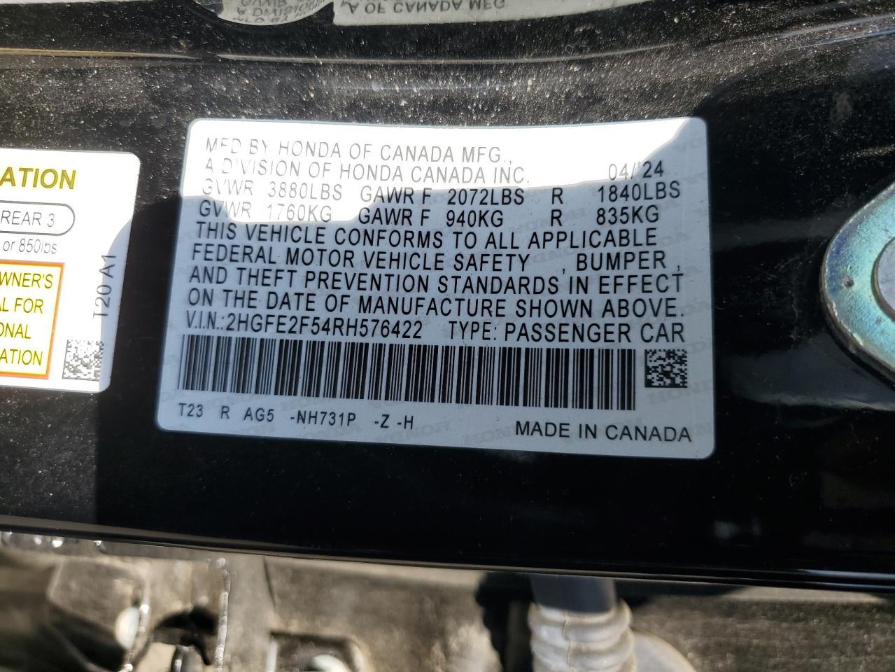 2024 Honda Civic Sport