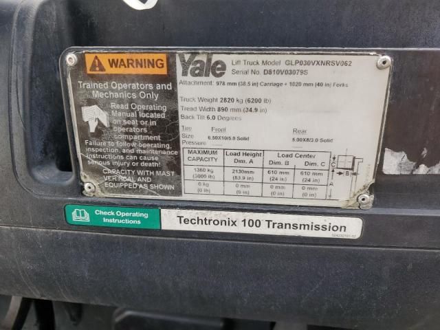2018 Yale GLP030VXNRSV062 Forklift