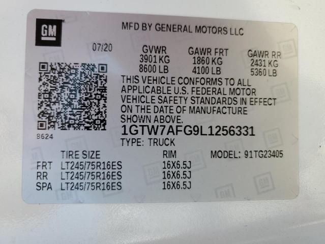 2020 GMC Savana G2500