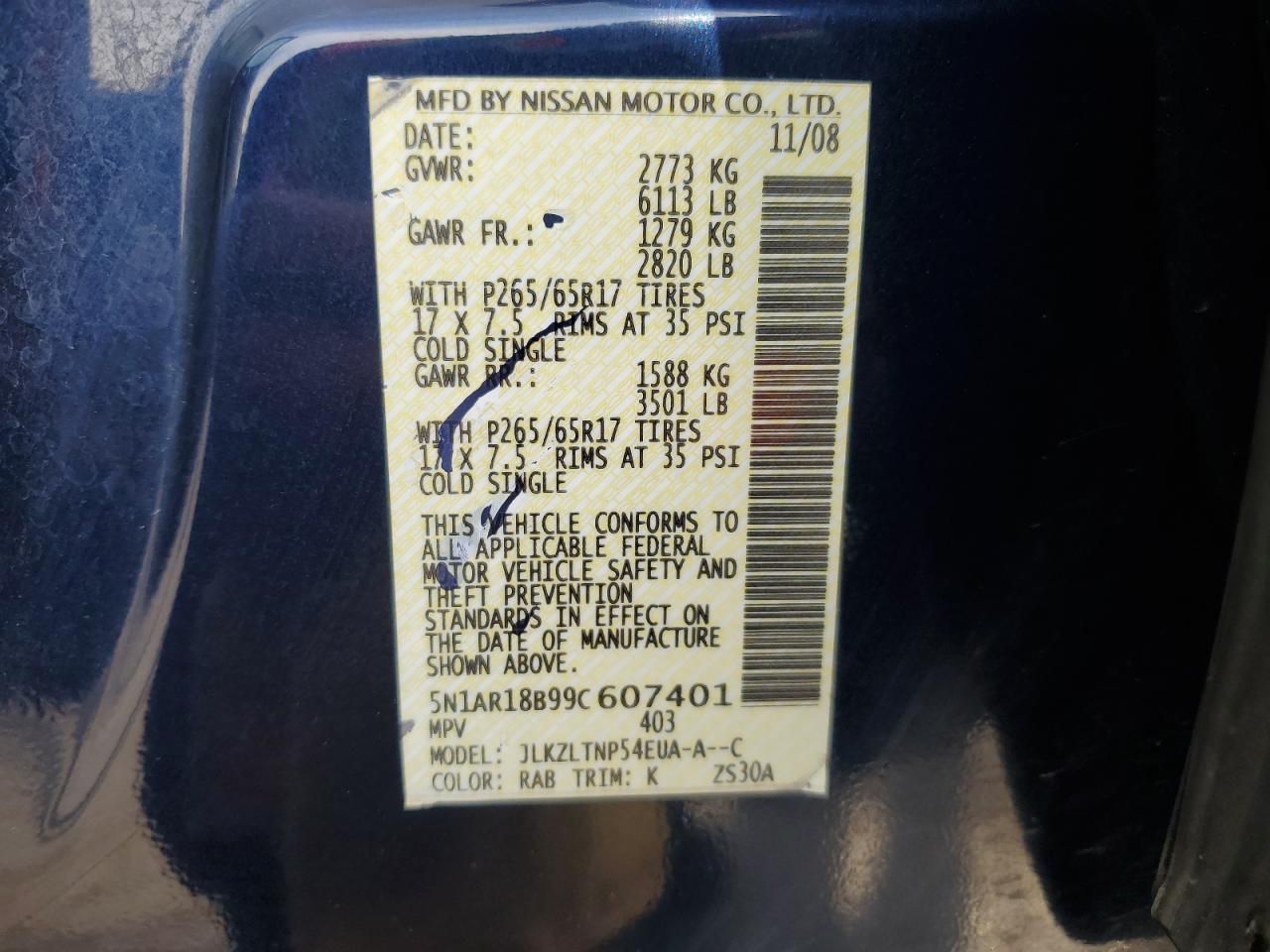 2009 Nissan Pathfinder s