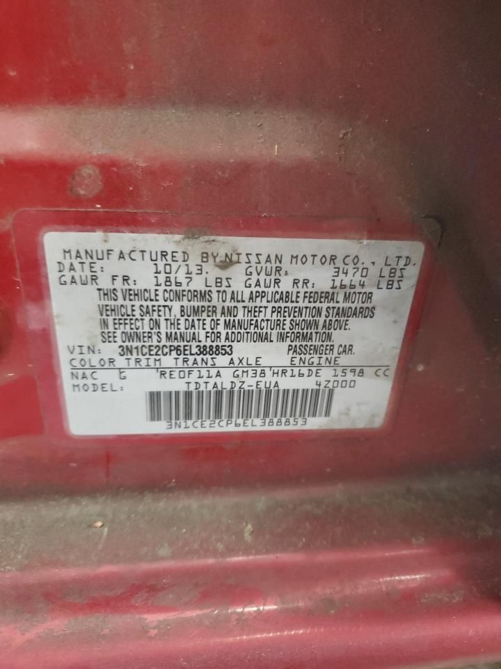 2014 Nissan Versa Note sv