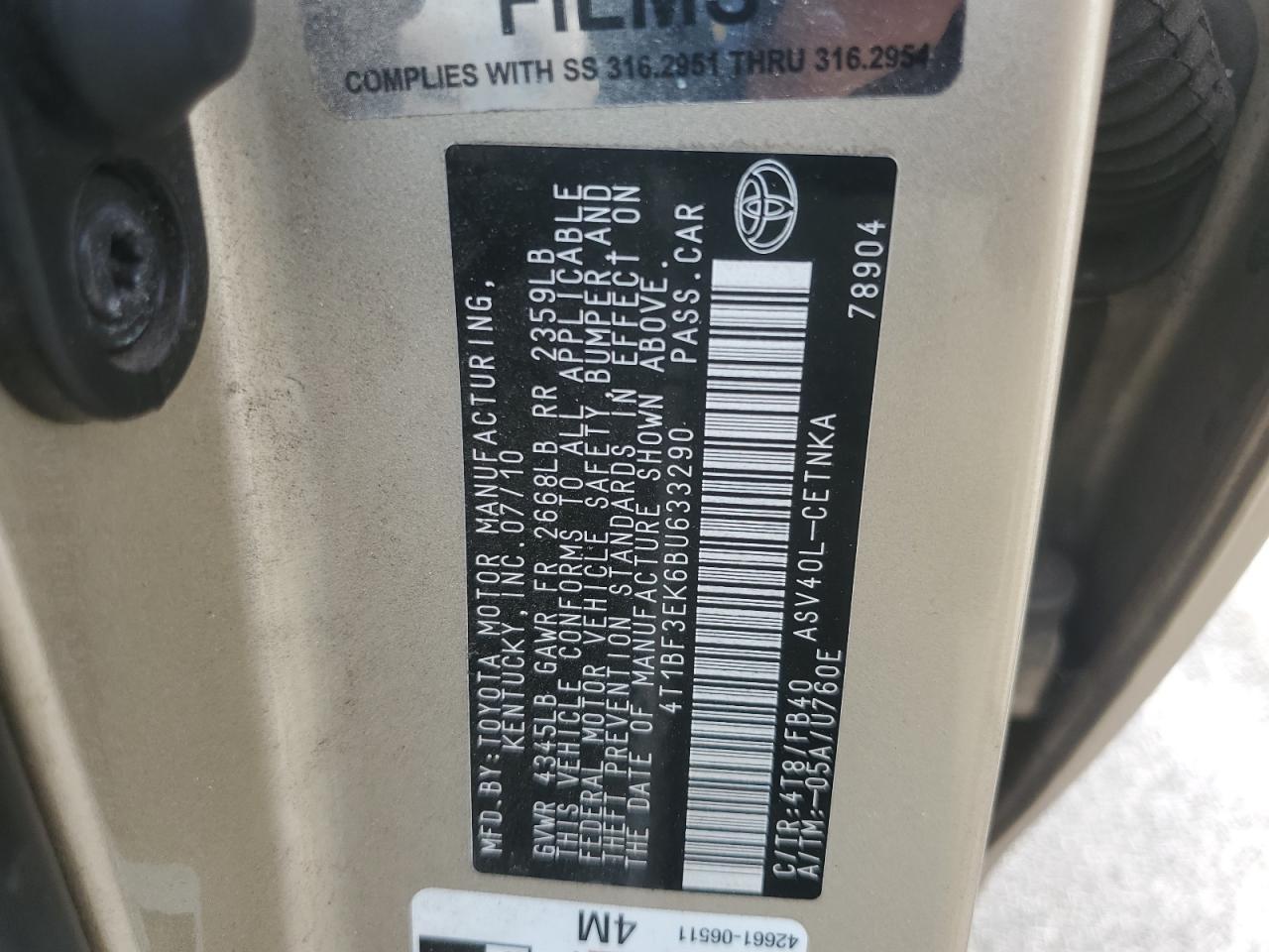 2011 Toyota Camry Base