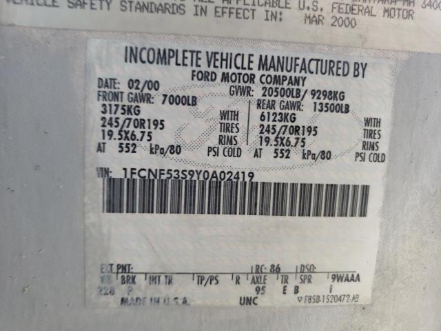 2000 Ford F550 Super Duty Stripped Chassis