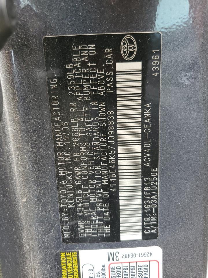 2007 Toyota Camry le