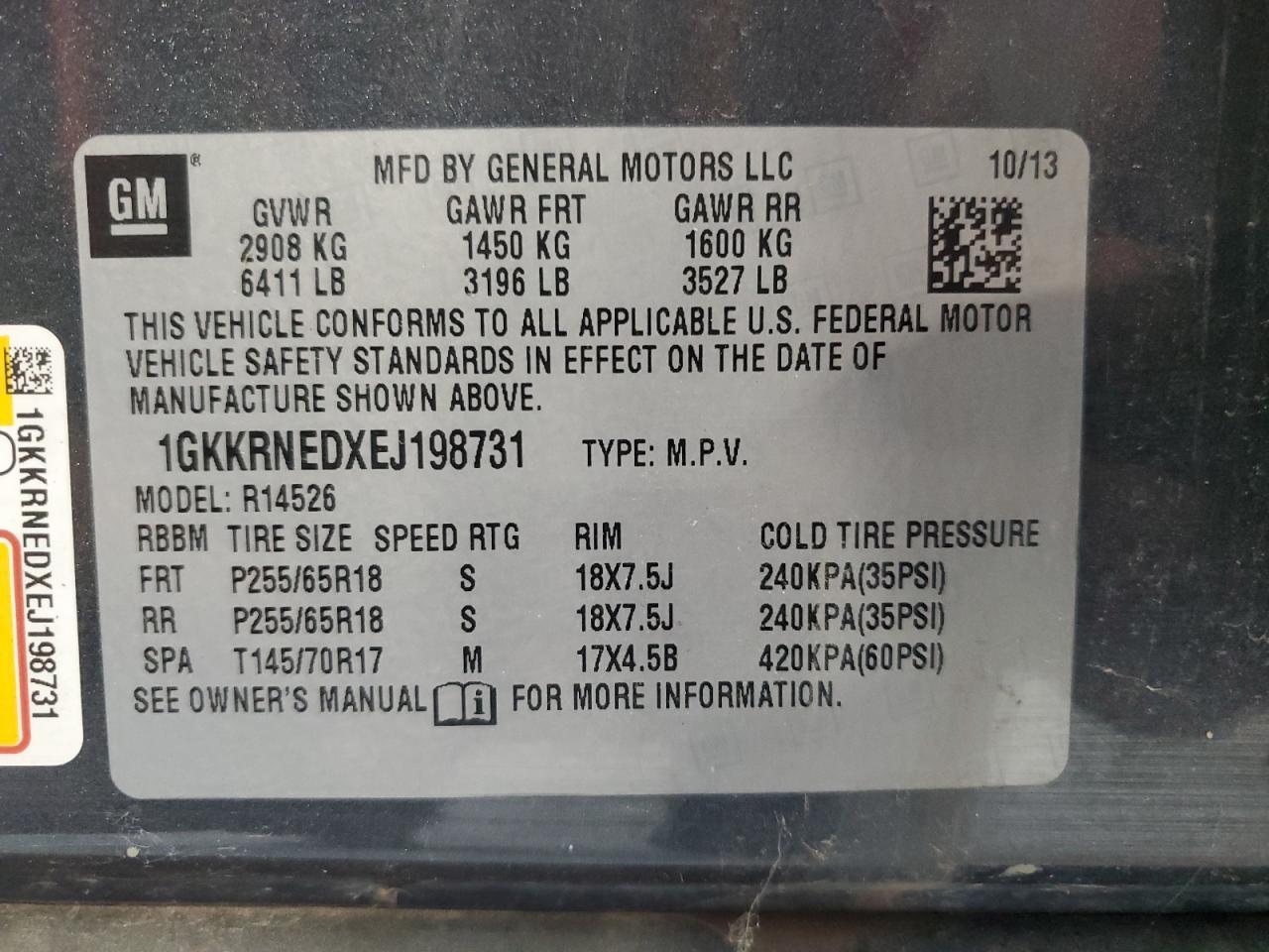 2014 GMC Acadia sle