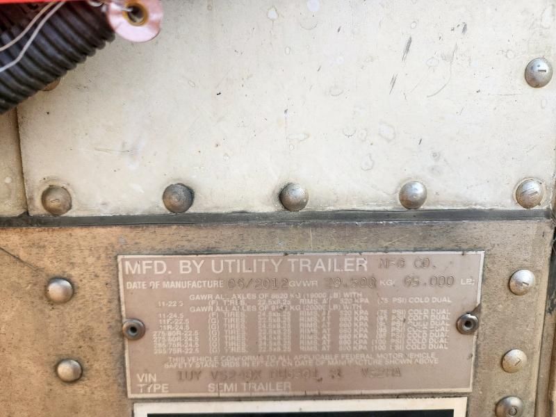 2013 Utility VS2RA Refrigerated Van Trailer