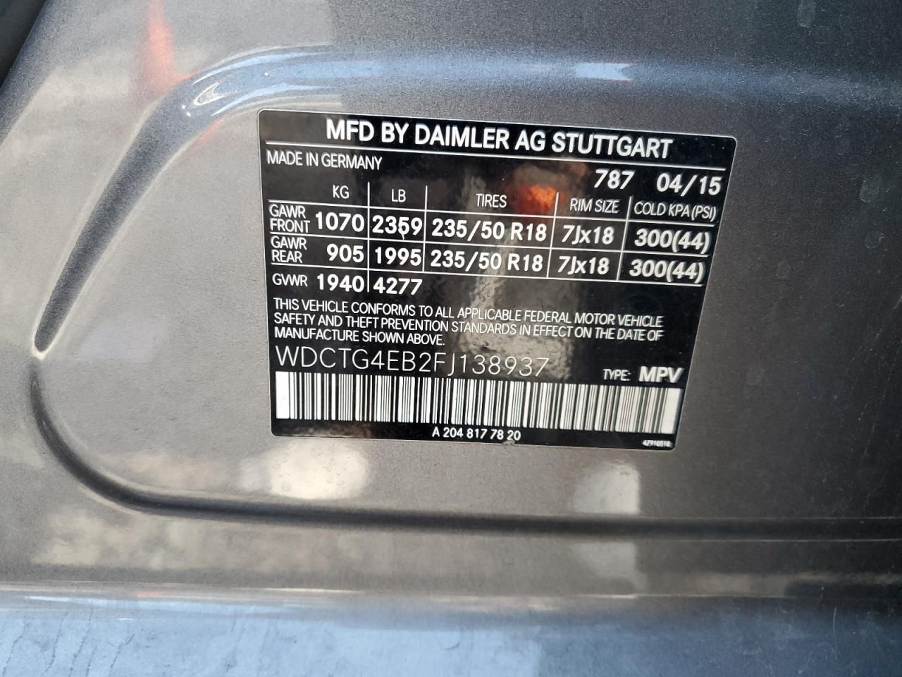 2015 Mercedes-Benz Gla 250