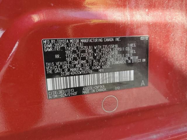 2012 Toyota Rav4 Sport