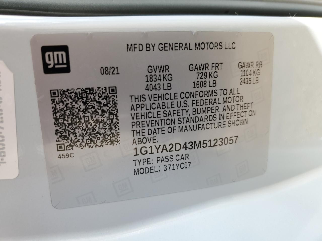 2021 Chevrolet Corvette Stingray 1LT