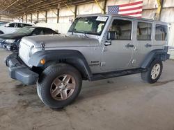 Jeep salvage cars for sale: 2015 Jeep Wrangler Unlimited Sport
