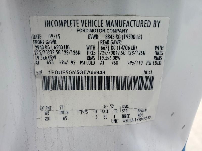 2016 Ford F550 Super Duty