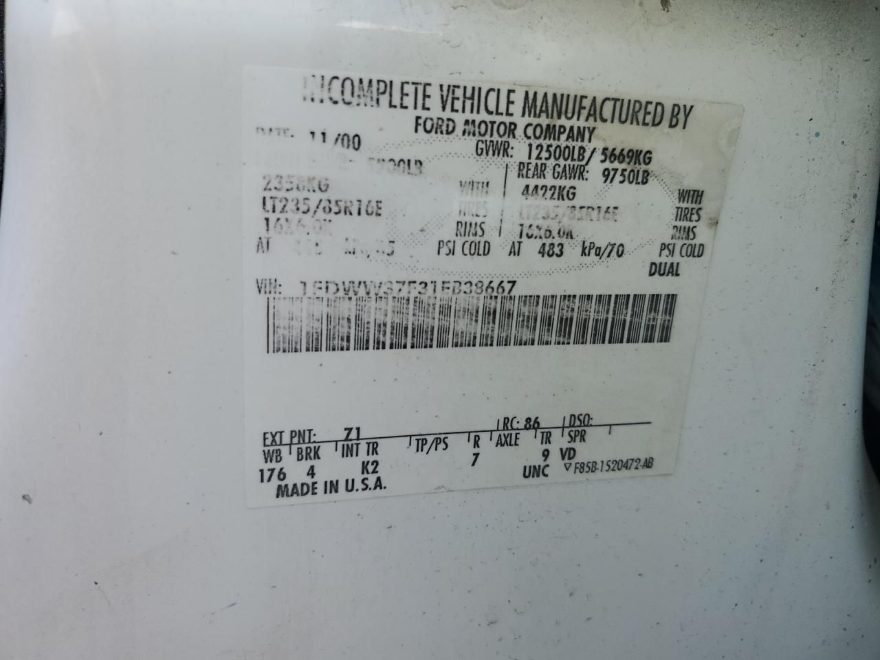 2001 Ford F350 Super Duty