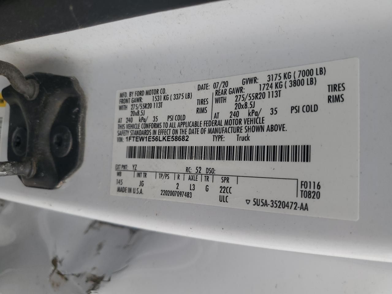 2020 Ford F150 Supercrew