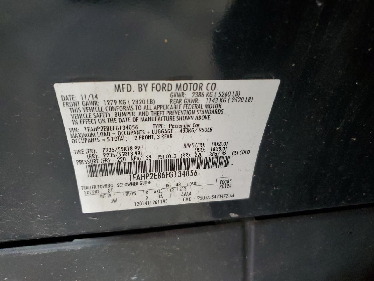 2015 Ford Taurus sel