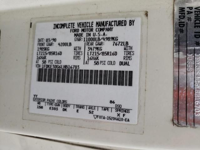 1990 Tray 1990 Ford Econoline E350 Cutaway Van