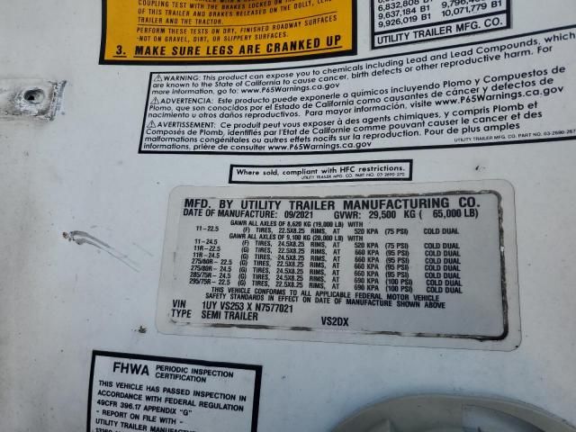 2022 Utility VS2DX DRY Van Trailer