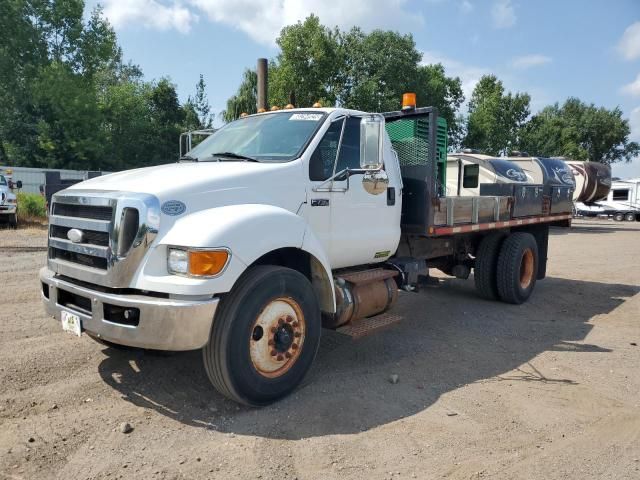 2009 Ford F750 Super Duty Flatbed Truck