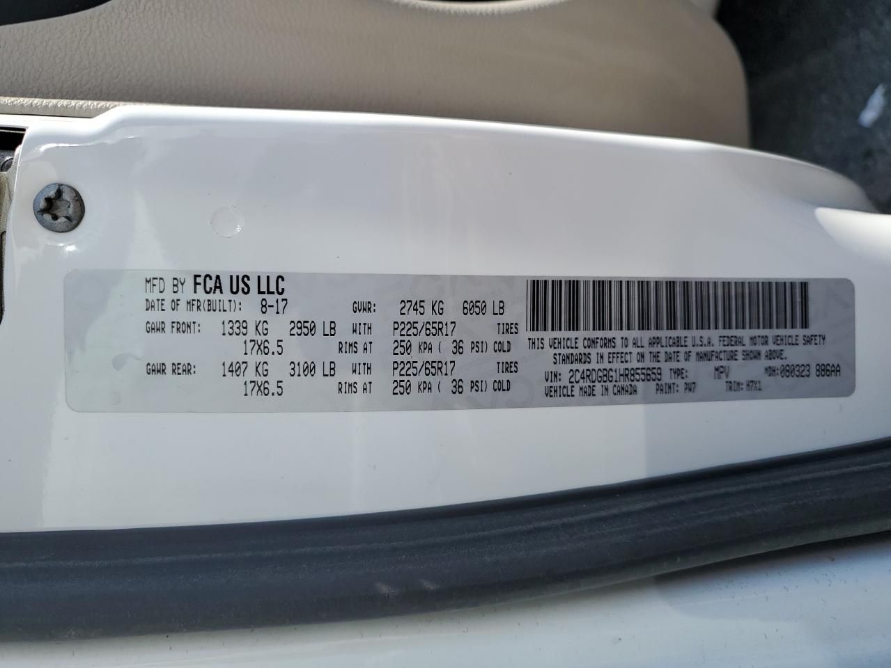 2017 Dodge Grand Caravan se