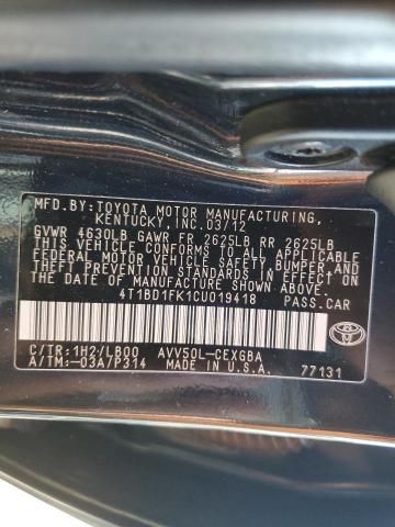 2012 Toyota Camry Hybrid