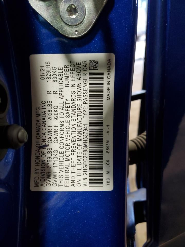 2021 Honda Civic Sport