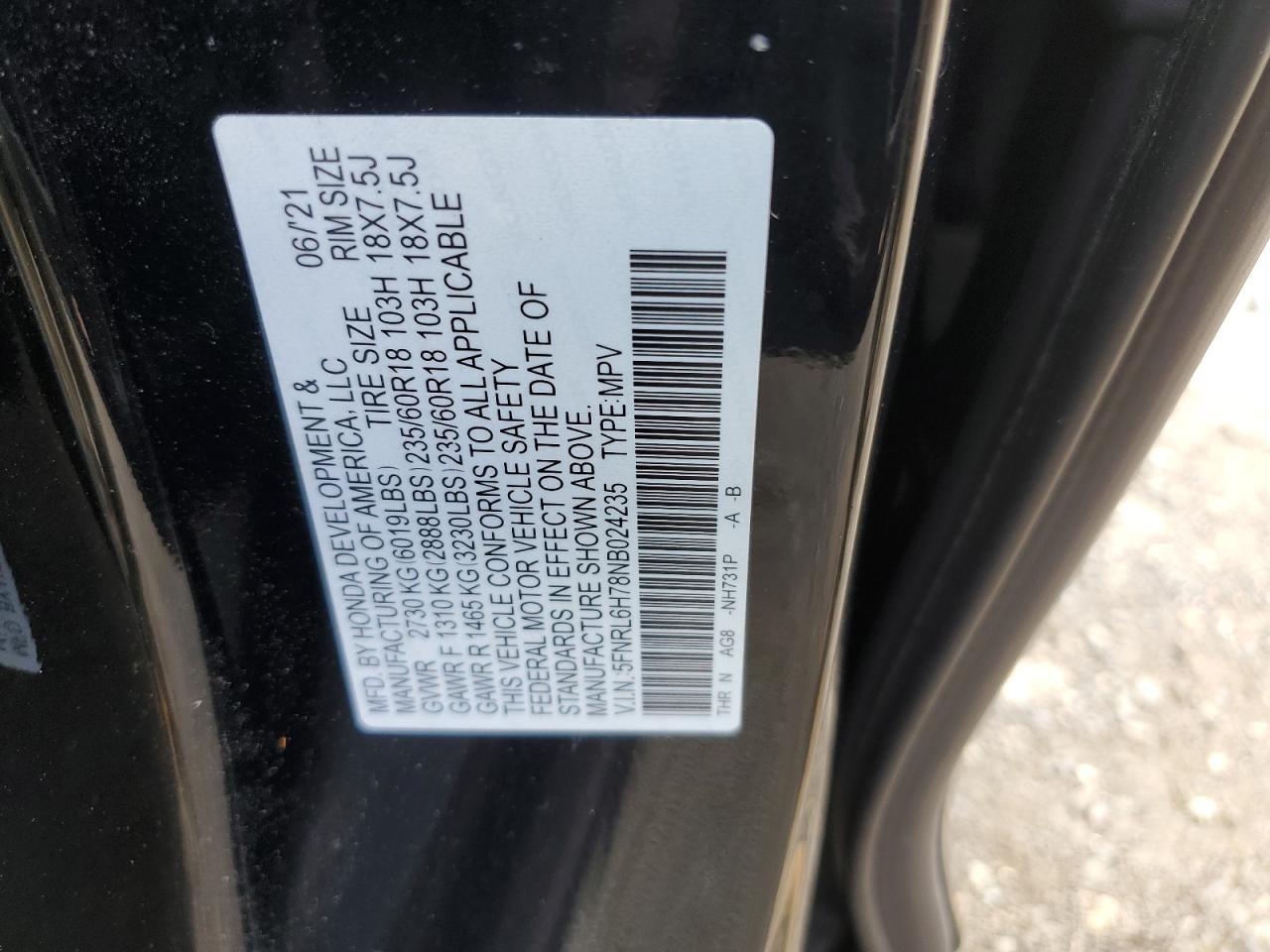 2022 Honda Odyssey exl