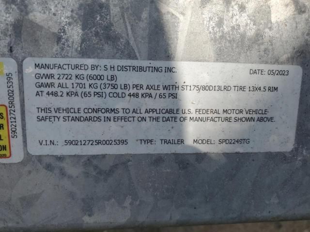 2023 S&H Distributing SPD2249TG Boat Trailer