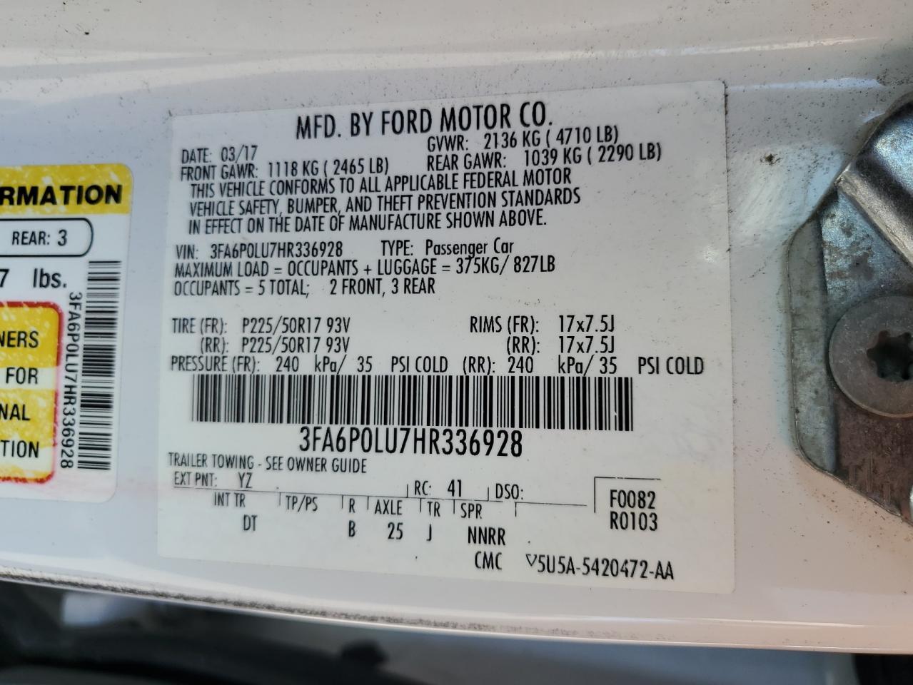 2017 Ford Fusion se Hybrid
